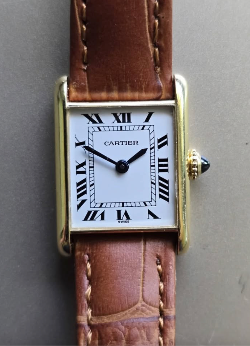 Vintage Cartier Louis Tank 6711 | 18K Yellow Gold | Rare Paris Dial | Cartier Serviced