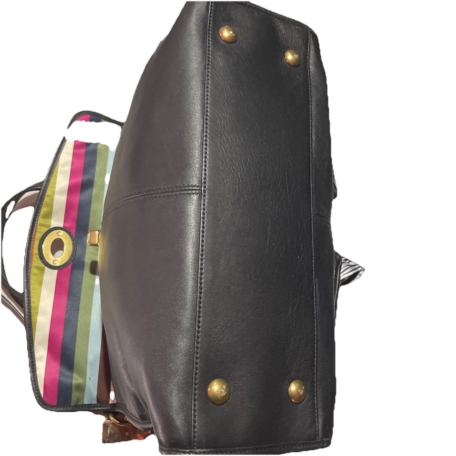 Coach Hampton Legacy briefcase Shoulder Bag Black Leather Crossbody Vintage