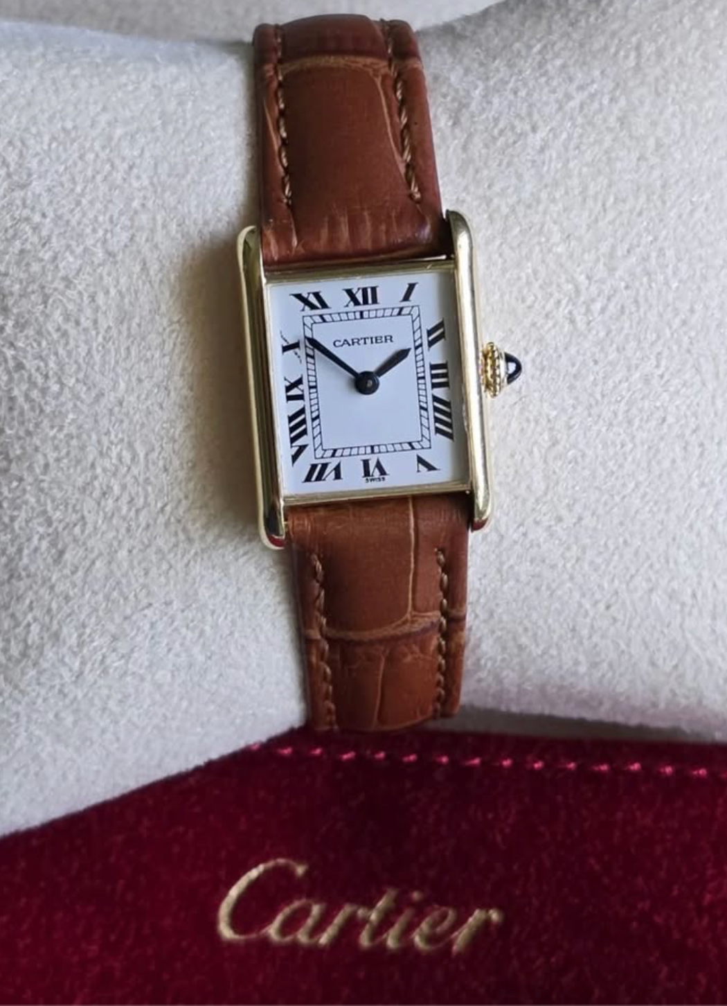 Vintage Cartier Louis Tank 6711 | 18K Yellow Gold | Rare Paris Dial | Cartier Serviced