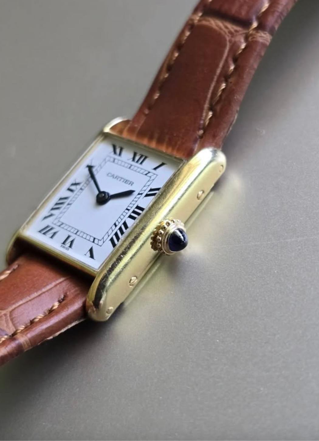 Vintage Cartier Louis Tank 6711 | 18K Yellow Gold | Rare Paris Dial | Cartier Serviced