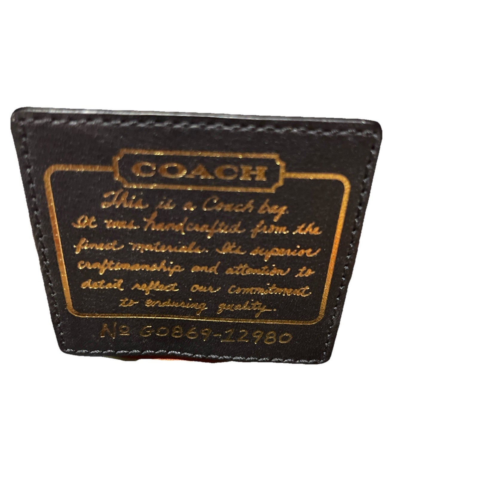 Coach Hampton Legacy briefcase Shoulder Bag Black Leather Crossbody Vintage