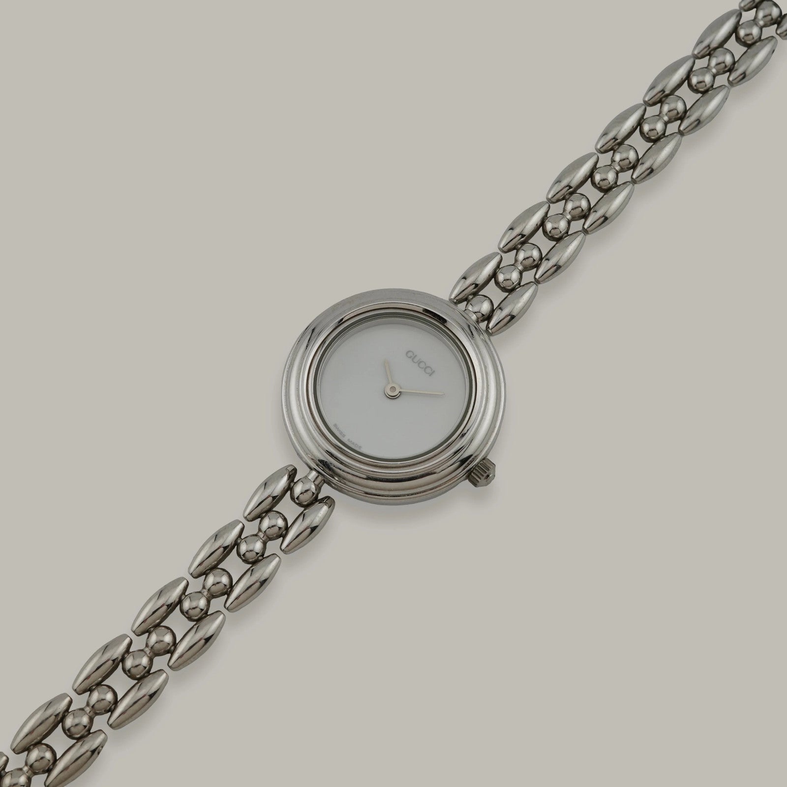 Steel Gucci Interchangeable Bezel Ladies Watch