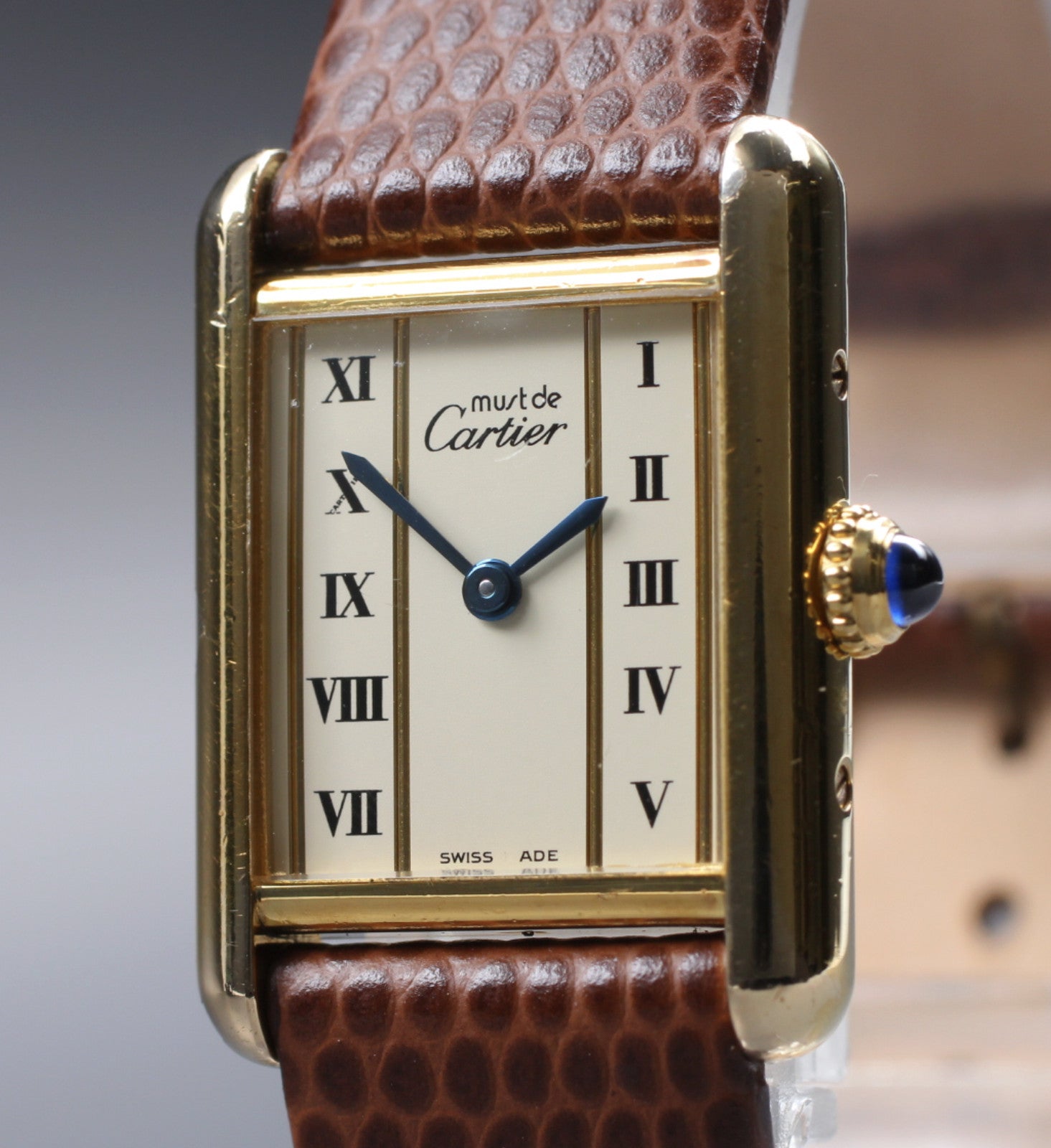 Vintage Cartier Must de Cartier Tank 5057001 SM [Exc+5] 20mm Vermeil