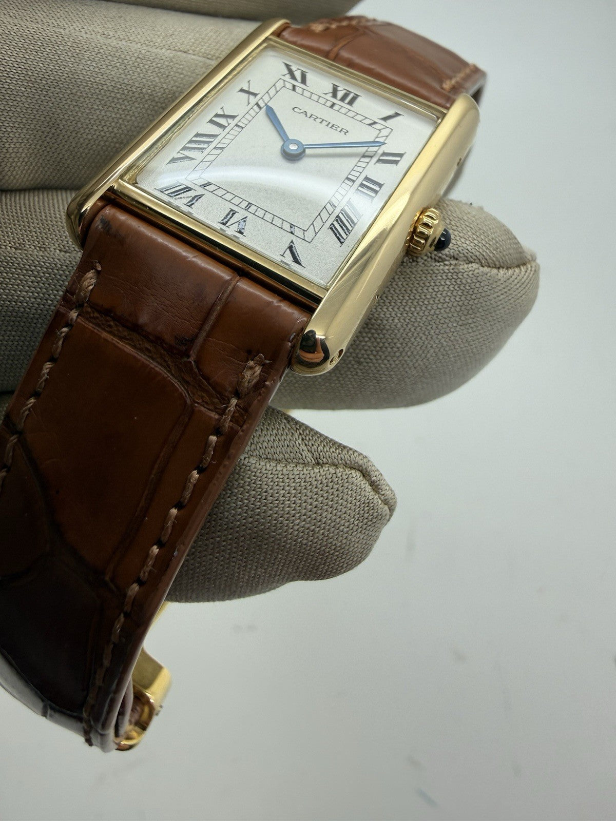Vintage Cartier Tank Louis 18k Yellow Gold 23mm Quartz Ladies Watch W1512856